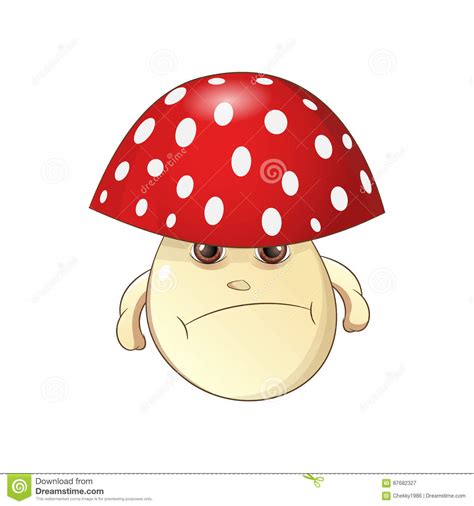 Evil Mushroom Vector Illustration Stock Vector Illustration Of
