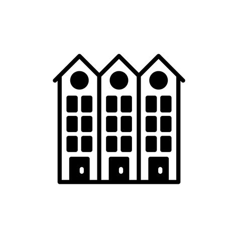 Townhouse Icon In Vector Illustration 27457336 Vector Art At Vecteezy
