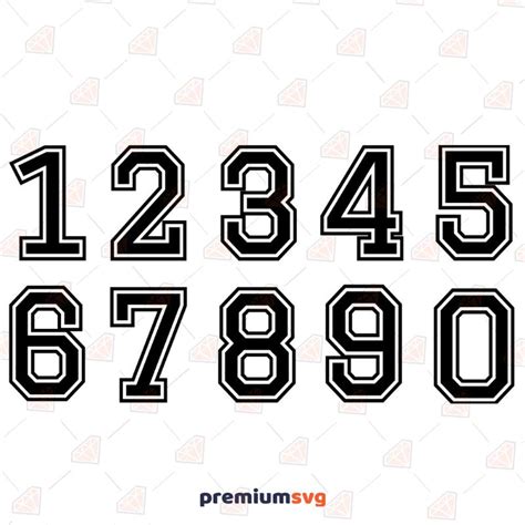 Sports Numbers Svg Clipart Premiumsvg