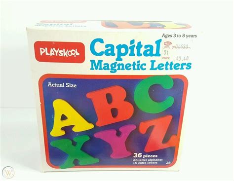 1984 Playskool Milton Bradley 36 Capital Magnetic Letters 1857802392