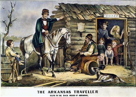 The Arkansas Traveler Drawing By Currier And Ives Pixels