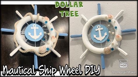 Greenback tree seaside theme decor. Dollar Tree nautical ship steering wheel wall decor diy ...