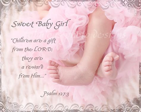8x10 Sweet Baby Girl Or Custom Name And Birthdate Nursery Room Etsy