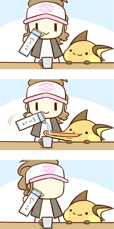 Hilda And Raichu Pokemon And More Drawn By Cafe Chuu No Ouchi