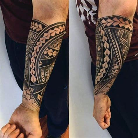Tribal Forearm Sleeve Tattoo Designs