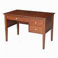 International Concepts Espresso Office Desk with 3 Drawers