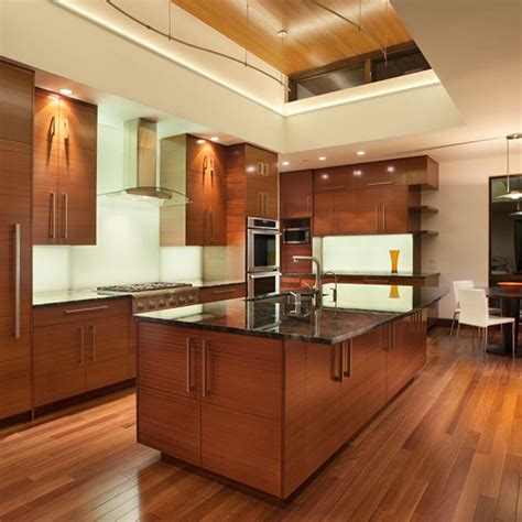 Coordinating Wood Floor With Wood Cabinets In The Kitchen Hardwood