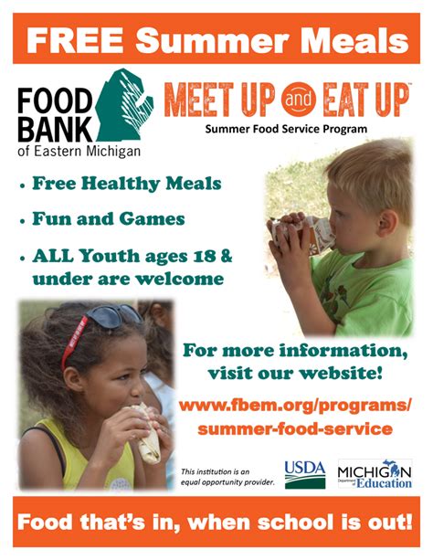 Free Summer Food Program For Children Flint Neighborhoods United
