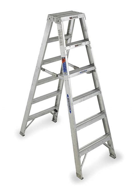 Werner 6 Ft Ladder Ht 5 Steps Twin Stepladder 3azy2t376 Grainger