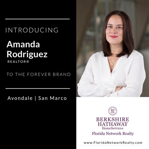 Berkshire Hathaway Homeservices Florida Network Realty Welcomes Amanda Rodriguez Real Estate