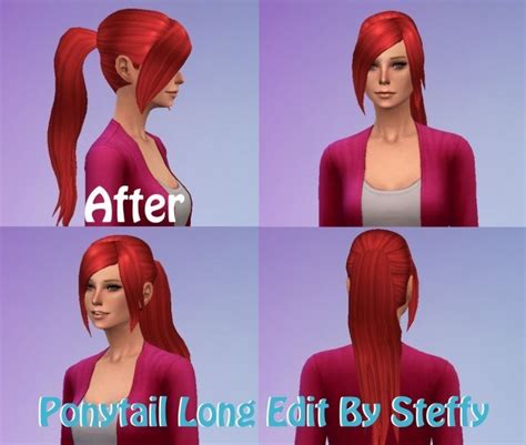 Ponytail Long Edit By Steffy At Simply Simming Sims 4 Updates