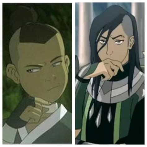 Two Different Avatars One With Long Black Hair And The Other With Green Eyes