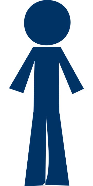 Free Vector Graphic User Stick Man Person Navy Blue Free Image