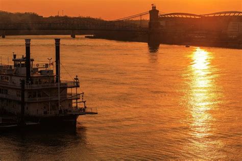Ohio River Sunset By Scott Mchenry On Capture Cincinnati A Golden