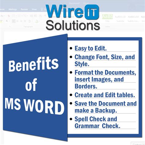 Benefits Of Ms Word Ms Word Words Microsoft Office