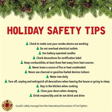 Weekly Holiday Safety Tips Iaff Local 2045