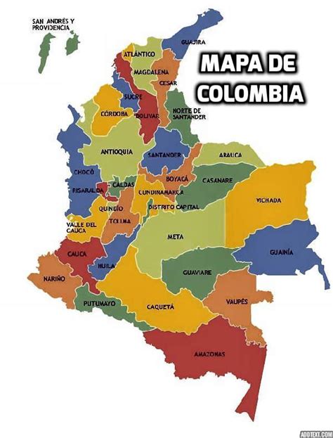 Mapa De Colombia Con Sus Limites Mapa Geografico