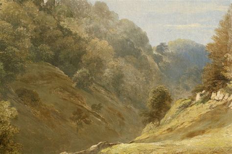 Large British Landscape Painting Of Mountains 19th Century From