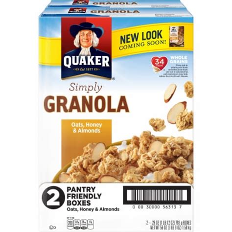 Quaker Simply Granola Oats Honey And Almonds Cereal 2 Ct 28 Oz King