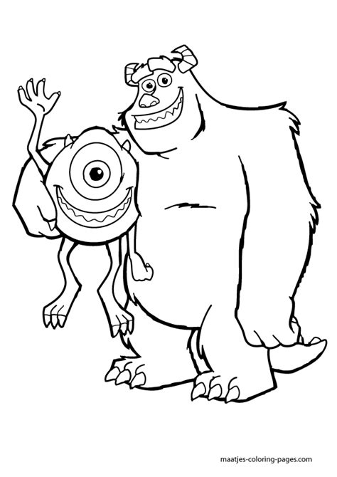 Learn how the movie was made and download a complete scene guide. Monsters Inc. coloring sheet. | Cartoon coloring pages ...