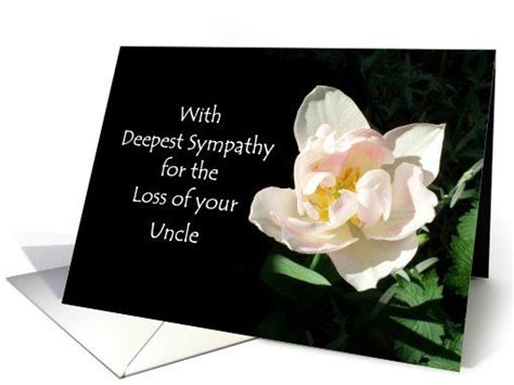 Loss Of An Uncle Sympathy Card Pink Tulip Card