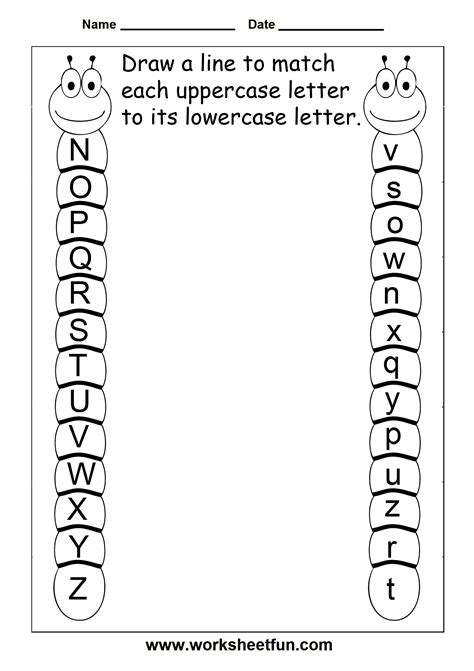 Kindergarten Worksheet Recognizing Uppercase Letters