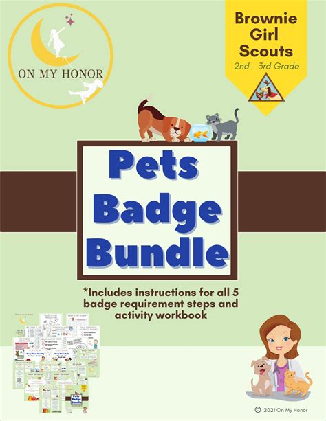 Girl Scout Brownies Pets Badge Activity Plan Educational Etsy