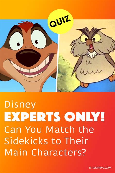 Disney Experts Only Can You Match The Sidekicks To Their Main