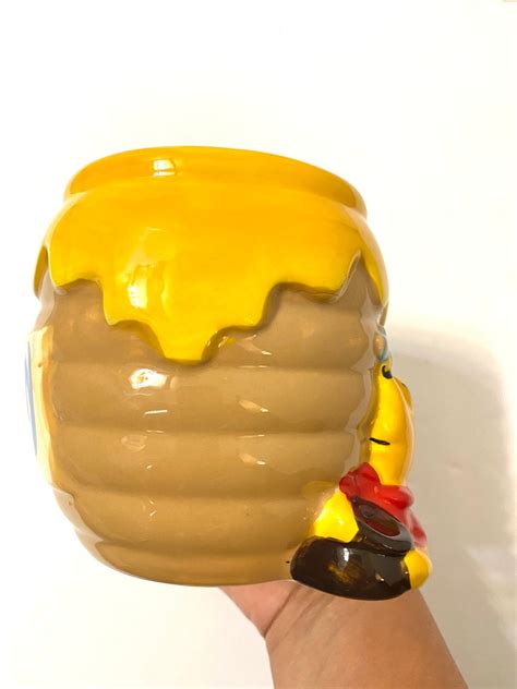 Winnie The Pooh Honey Pot Ceramic 3d Sculpted Drinking Mug Etsy