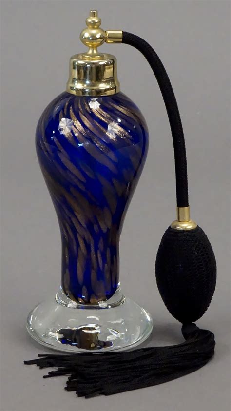 Lot Vintage Cobalt Blue Perfume Bottle