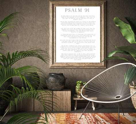 Psalm 91 Wall Art Etsy