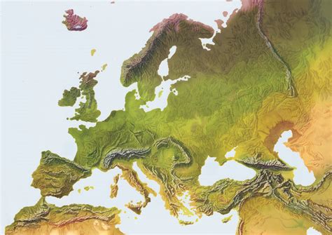 Europe Shaded Relief