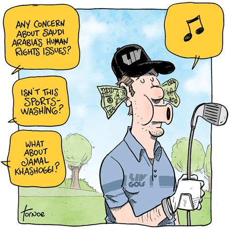 Cartoon Liv Golf And The Big Money Questions