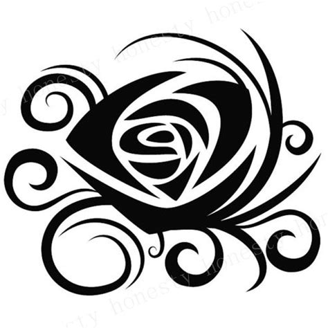 tribal rose car wall home glass window door car sticker laptop auto truck home black vinyl decal