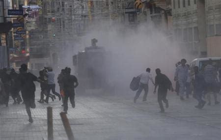 Turkish Police Fire Water Cannon To Prevent Park Protest World News