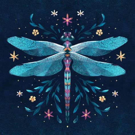 Dragonfly An Art Print By Ffion Evans Dragonfly Illustration