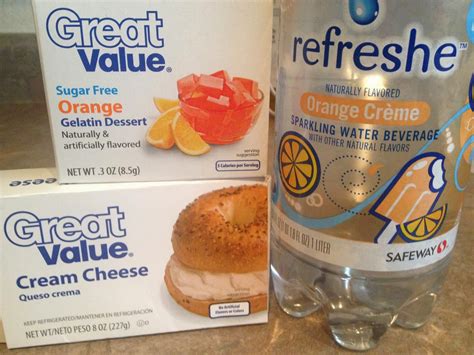 When i order my bagel, i ask for my light veggie cream cheese on both sides. The Busy Broad: Orange Creamsicle Jello