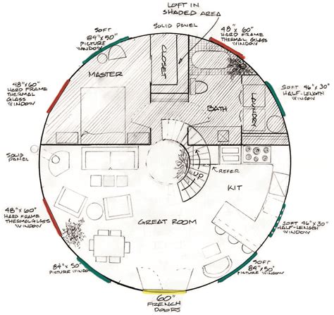 Yurt Floor Plan The Master Would Be Tks And A 5 Yurt Can Be Attached