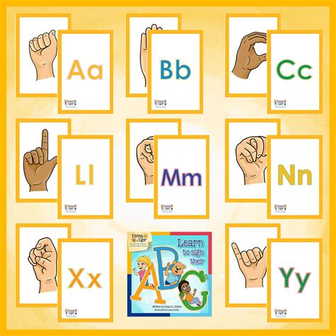 Abc Sign Language Book Learn Sign With Emma And Egor Etsy