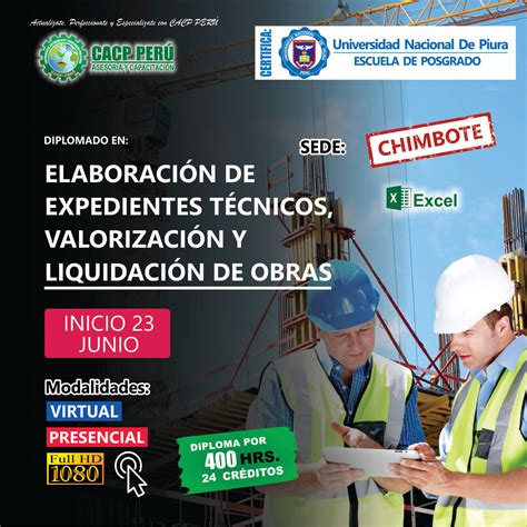 Cacp Perú Diplomado Elaboración De Expedientes Técnicos