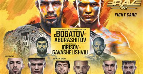 Brave Cf 72 Full Fight Card World Title On The Line And Historic Debuts Set For June 23 Mma