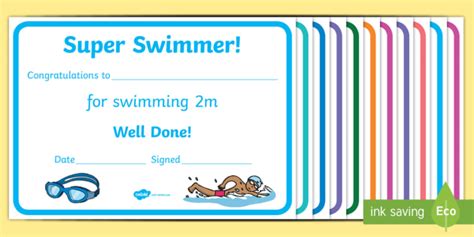 Free Swimming Certificate Templates For Word Printable Templates