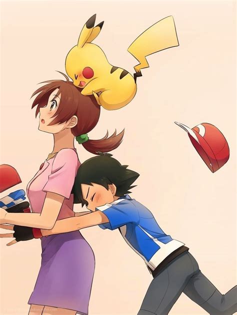 Ash Ketchum And His Mom Imagenes De Pokemon Pikachu Pokemon