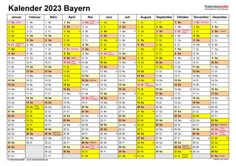 Kalender 2021 mit kalenderwochen und den schulferien und feiertagen von bayern. Kalender 2023 Bayern: Ferien, Feiertage, PDF-Vorlagen