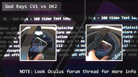 God Rays Compare Oculus Rift Cv1 And Dk2 12aug2016 Youtube