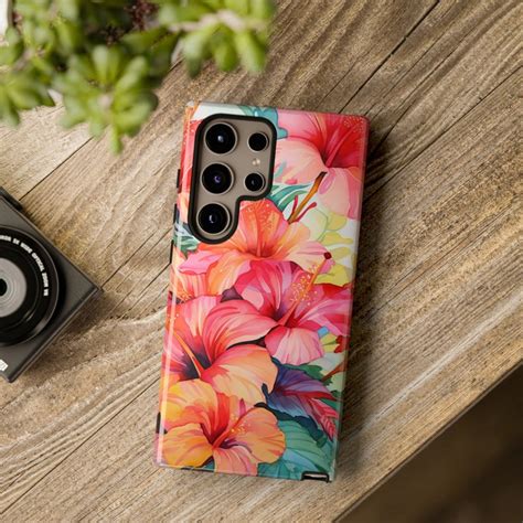 Watercolor Hibiscus Phone Case For Iphone Tropical Hibiscus Phone