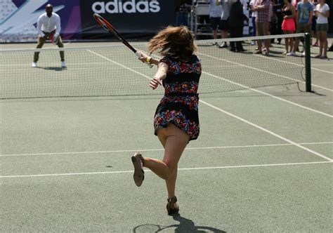 Alex Jones Accidentally Flashes Her Bum While Playing Tennis Before