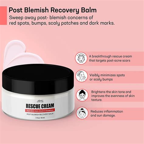 Azani Acne Rescue Cream Post Blemish Recovery Cream Acne Scars Dark