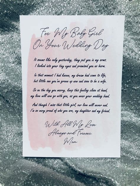 Letter To The Bride On Her Wedding Day