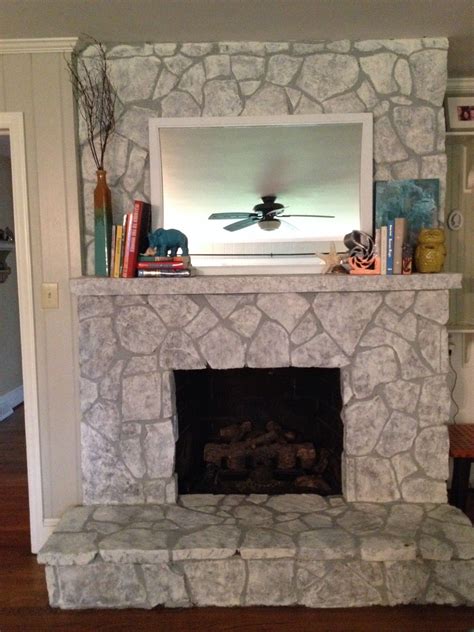Then i simply took some white paint and diluted it by about 50% with water. Painting a Stone Fireplace....Finally, I Did It ...